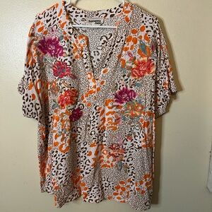 Savanna Jane Leopard and Floral Blouse